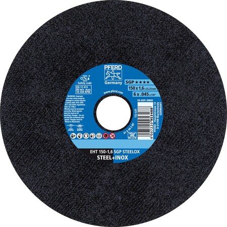 Pferd 6x045x7/8 C/O WL A46S-SGP-INOX T1 69865